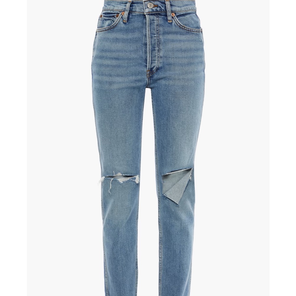 RE/DONE
80s distressed high-rise straight-leg jeans BRAND NEW WITH TAGS